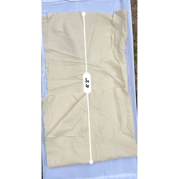 Felt Fabric | Off White Ivory Beige | 54" by 74" with small Tear - Picture 2 of 4